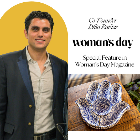 Dhia Rabiai, Co-Founder of Kamsah, speaks with Woman’s Day Magazine on the cultural symbolism and meaning of the Hamsa hand.