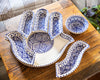 Large All Blue Hamsa Dipping and Serving Set