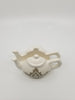 Handmade, hand-painted ceramic napkins holder, Greige
