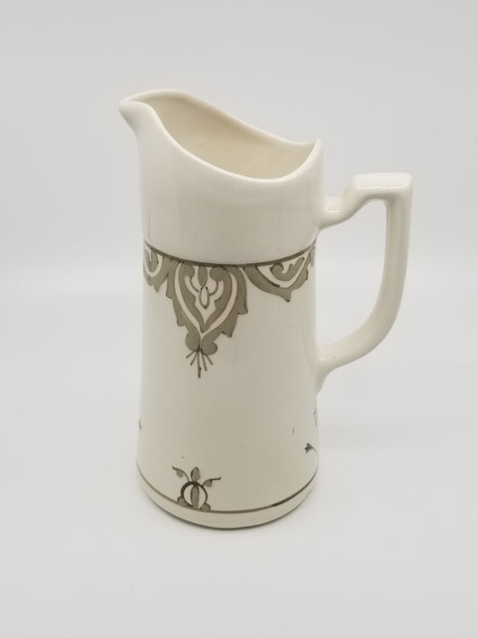 Handmade Ceramic Juice Set with 4 Mugs with Pitcher Set, Greige