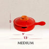 Handcrafted Red Ceramic Pan – Eco-Friendly, Lead-Free Tunisian Cookware | Terra Collection