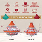 Red Supreme Cooking & Serving Tagine Pot
