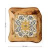 Ceramic Tile Tray with Rope Handles, Toscana
