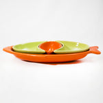 Large Fish Dipping set: Orange and Green -1912