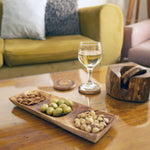 3-Section Olive Wood Serving Dish
