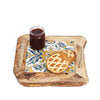 Ceramic Tile Tray with Rope Handles, Toscana