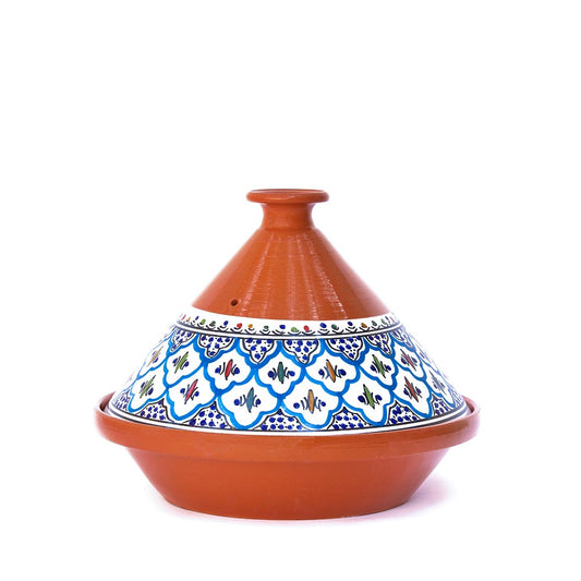 Large Cooking & Serving Tagine Pot, (Classic Mediteranean Turquoise)