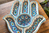 Large Hamsa Plate & Serving Set, (Mediterranean Turquoise)