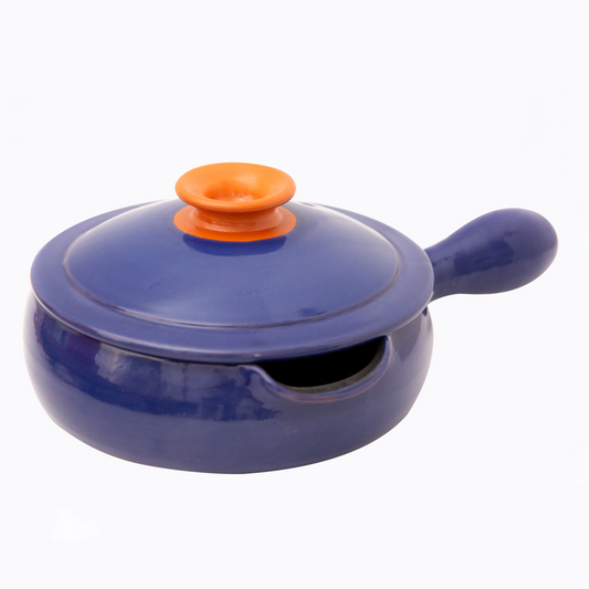 Handcrafted Blue Ceramic Pan – Eco-Friendly, Lead-Free Tunisian Cookware | Terra Collection