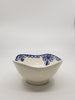 Set of 4 handmade, hand-painted ceramic salad bowls, Mediterranean blue