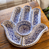 All Blue Hamsa Dipping and Serving Set - Versatile Handmade Ceramic Decor