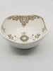 Set of 4 handmade, hand-painted ceramic salad bowls, greige