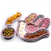 Bohemian Red Hamsa Dipping and Serving Set - Versatile Handmade Ceramic Decor