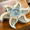 Bohemian Turquoise Star Dipping and Serving Set - Versatile Handmade Ceramic Decor