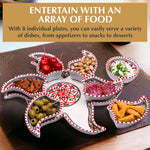 Bohemian Red Star Dipping and Serving Set - Versatile Handmade Ceramic Decor