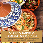 Blue Classic Cooking & Serving Tagine Pot