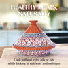 Bohemian Supreme Tagine - Large Red Ceramic Cooking Pot