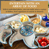 Bohemian Turquoise Star Dipping and Serving Set - Versatile Handmade Ceramic Decor