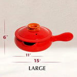 Handcrafted Red Ceramic Pan – Eco-Friendly, Lead-Free Tunisian Cookware | Terra Collection