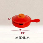 Handcrafted Red Ceramic Pan – Eco-Friendly, Lead-Free Tunisian Cookware | Terra Collection
