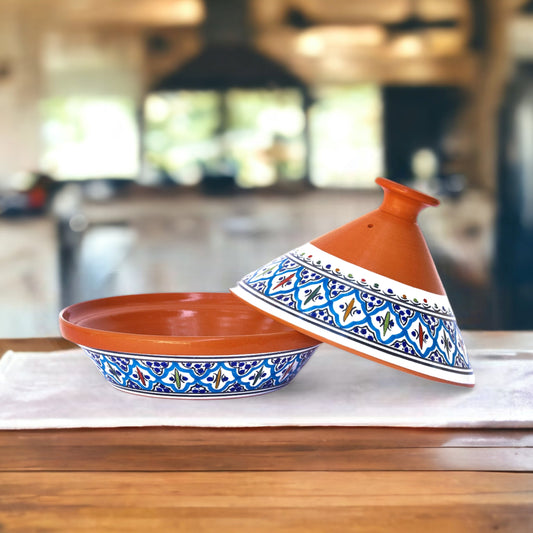 Bohemian Supreme Tagine - Medium Turquoise Ceramic Cooking Pot