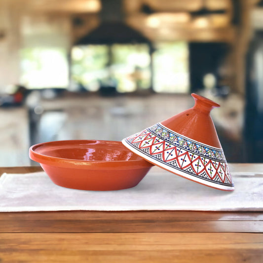 Bohemian Classic Tagine - Medium Red Ceramic Cooking Pot