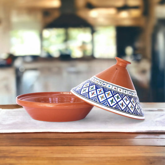 Bohemian Classic Tagine - Large Blue Ceramic Cooking Pot