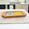 Olive wood Serving Tray with Ergonomic Handles, Alhambra Design