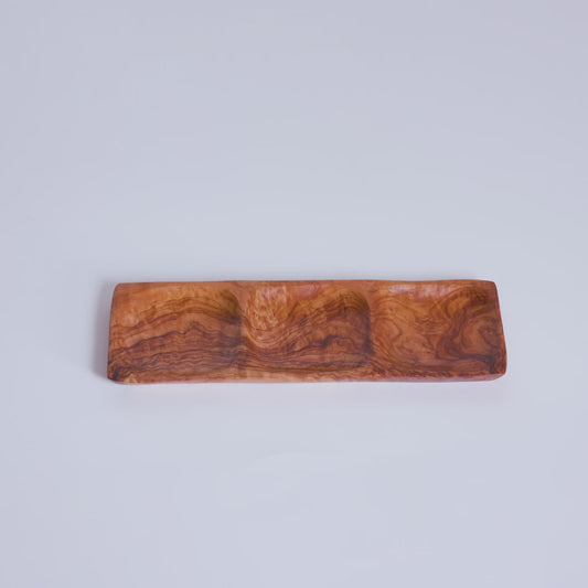 3-Section Olive Wood Serving Dish