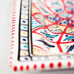 Large Square Plate : Red Accent-1947